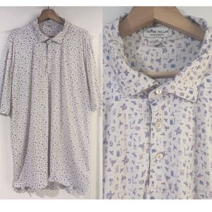 Peter Millar | Summer Comfort Gentry Cigar & Lighter Print Golf Polo